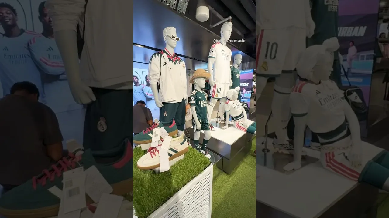 Real Madrid 2026/27 shirts displayed on mannequins