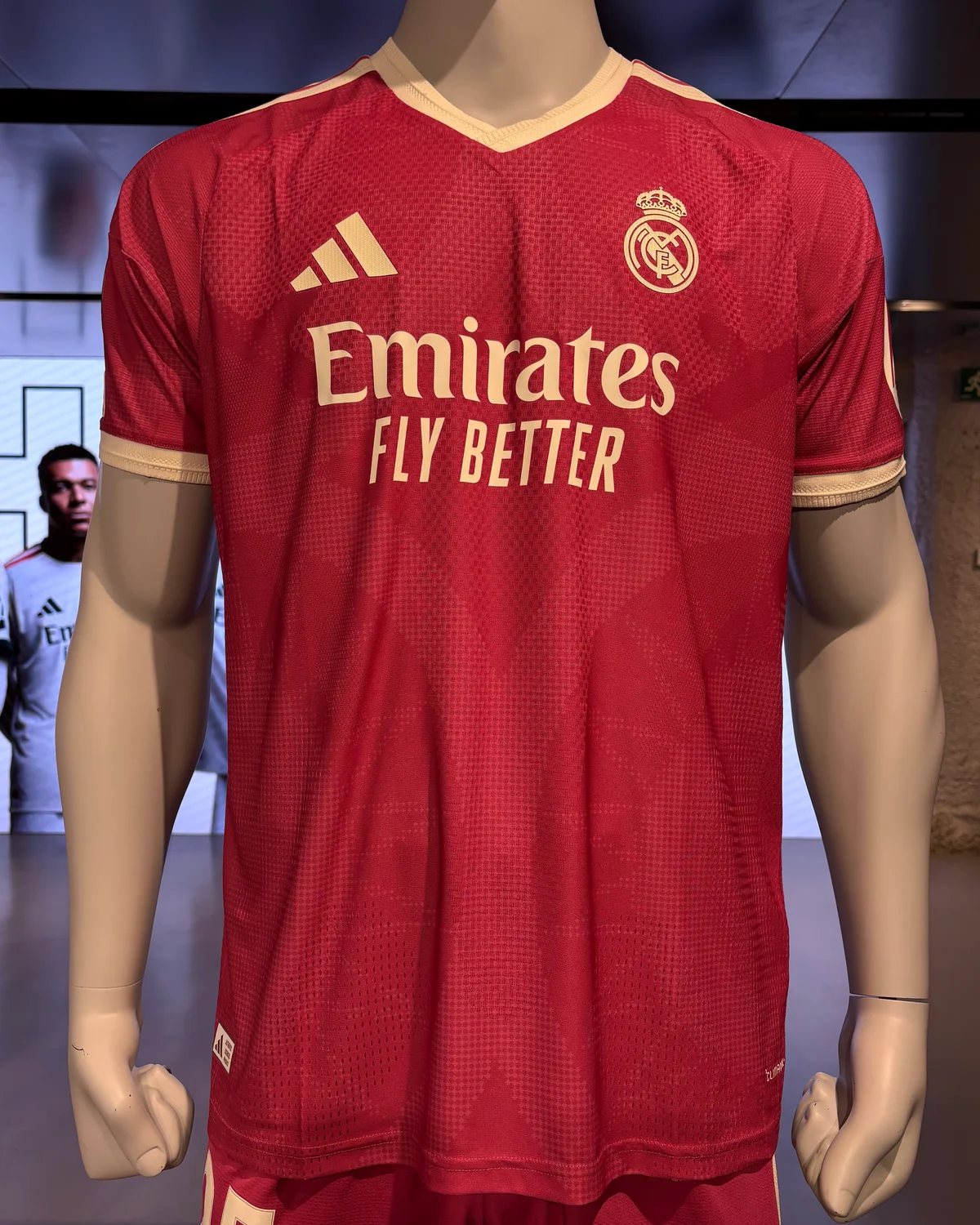 Real Madrid 2026/27 third shirt on a mannequin in a store display